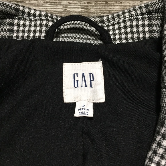 Gap Plaid Blazer Women’s 2P Black White 2 Button Business Casual Career. - Picture 11 of 11
